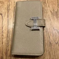 手帳型 iPhoneケース グレー
