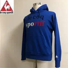 ルコック★プルオーバー ロゴ パーカー ブルー Mサイズ