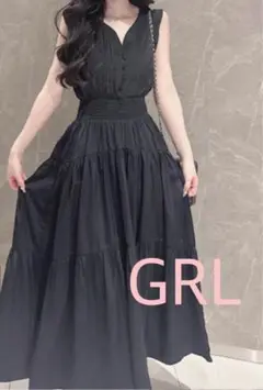 GRL【新品】シャーリングティアードワンピース