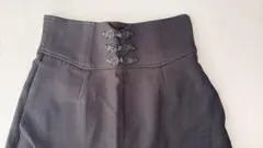 ハイウエストワイドパンツ ・ブラック