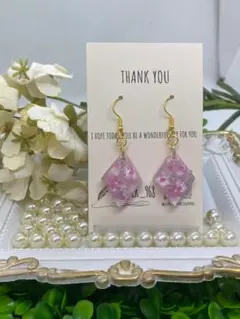 レジンアクセサリー　ピアス　桜　春　入学式　M-174