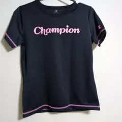 Champion ブラック Tシャツ 半袖