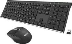 Arteck 2.4G無線ワイヤレス キーボード マウス セット
