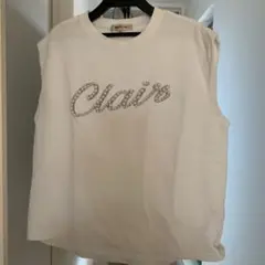 Clair's ビーズ装飾 ノースリーブトップス
