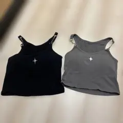 ストラップ付きタンクトップ 2枚セット