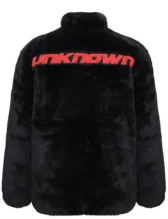 unknown london フェイクファー ダウンジャケット