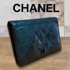CHANEL シャネル ラムスキン マトラッセ キルティング 二つ折り 長財布