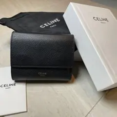 CELINE セリーヌ 三つ折り財布 ブラック