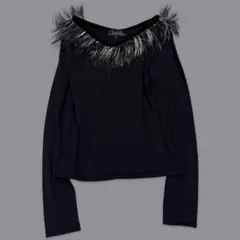 Rare 00s Japanese label Feather NeckKnit
