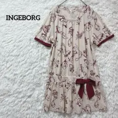 INGEBORG インゲボルグ チュニック 半袖 11 リボン 綿 日本製