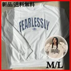 スウェット ロゴトレーナー レディース トップス tシャツ ホワイト M L