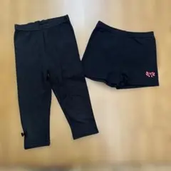 スパッツ 見せパン 135 黒 女児 まとめ売り