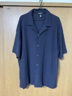 H&M 半袖シャツ ダークブルー XL