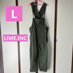 L IME. I N Cアメカジミリタリーカーキオーバーオール Lサイズ