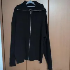 RAGEBLUE　ブラック ジップアップ ニット Mサイズ　美品