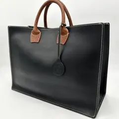 【美品】ソメス サドル　ハンドバッグ　ビジネスバッグ　レザー　ブラック　大容量