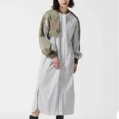 新品タグ付✨25SS完売品 Risley ヨークファスナーシャツワンピース　白