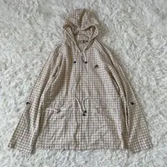 クロスプラス IRISH SETTER ベージュ チェック柄 マウンテンパーカー