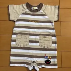 Pingu ストライプロンパース 80