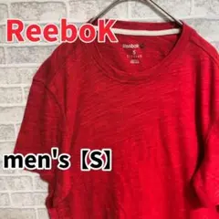 【F144】Reebok半袖スポーツTシャツ【S】レッド