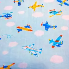 ダブルガーゼ2枚セット　飛行機　ヘリコプター　入園準備