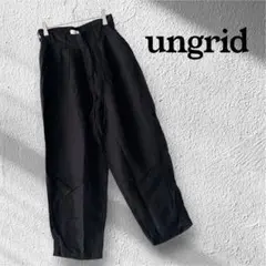 アングリッド ungrid ハイウエスト ボリューム テーパード パンツ 黒