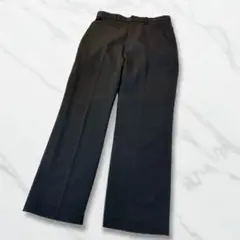 YAMAMOTO レディース スーツ パンツ黒 スラックス ワイドレッグ