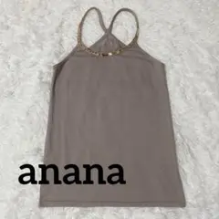 アナナ anana クロスストラップ キャミソール ベージュ系