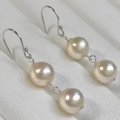 あこや真珠 ピアス 本真珠 シルバー925 パール アコヤ真珠 No.433