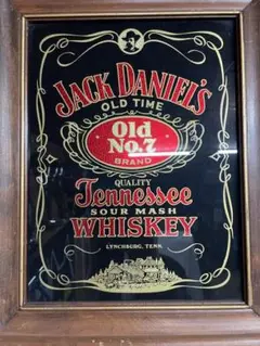 アンティーク パブミラー ジャックダニエル 赤 鏡 JACK DANIEL'S