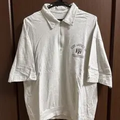 ジッパーポロシャツ ライトグレー