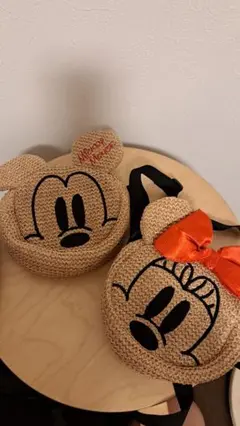 美品☆シューラルー☆ディズニー☆ミッキー＆ミニー ショルダーバッグ 2点セット☆