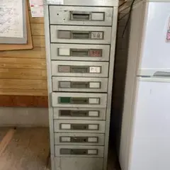 昭和レトロ スチール製小引出し10段 アンティーク