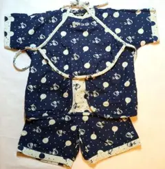 美品　男の子用 COMME CA ISM 甚平 100cm ネイビー