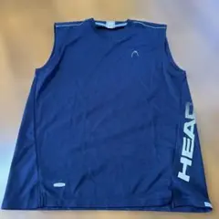 HEAD ネイビー タンクトップ　M メッシュ　涼しい　かっこいい