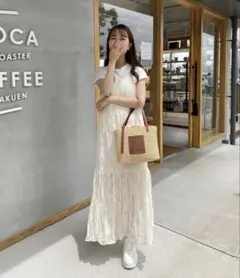 ワッシャーシフォンノースリワンピース　MLI'A