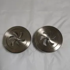 送込！新品:U.K:ステンレス丸型レジスター100mm(2個セット)