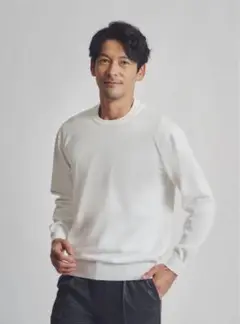 HILTON 25SS ニット 長袖 M ホワイト トガニット ヒルトン 戸賀