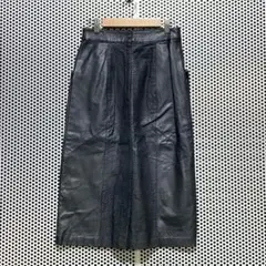 【YESSICA】カウハイドレザースカート　40サイズ　ブラック　裏地あり