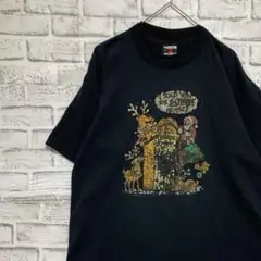 USA製90sヴィンテージTシャツ！シングルステッチ　ブラック半袖古着L23