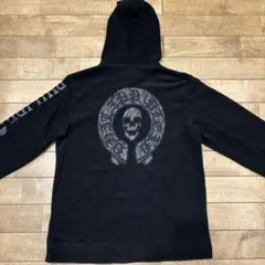 【美品】PHILIPP PLEIN ジップアップパーカー シルバー スカル XL