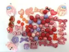 デコパーツ ピンク系③ 50個以上まとめ売り セット　フィギュア付き