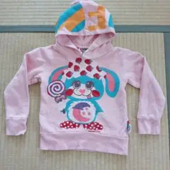 【100サイズ】LOVE REVOLUTION ウサギトレーナー ピンク