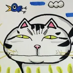 ネコとネコジャラシ　　ポストカード