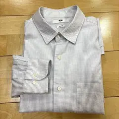 ユニクロ ファインクロスステッチスリムフィットチェックシャツ（レギュラーカラー）
