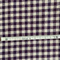 【SALE】カットクロス　チェック柄　パープル