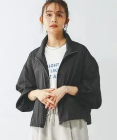 GLOBAL WORK エアかる シアースタンドブルゾン　スミクロ