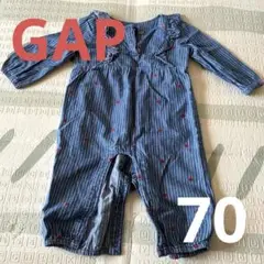 GAP ベビー キッズ 女の子 ハート デニム ロンパース おしゃれ 70