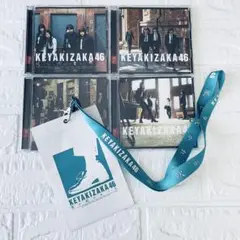 欅坂46 風に吹かれても CD＋DVD 4枚セット チケットホルダー