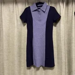 美品⭐️【ivy golf】ポロワンピ　グレー 黒　美品　ゴルフウェア